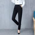 Women's Dress Work Pants Chinos Pants Trousers Ankle-Length Micro-elastic Mid Waist Fashion Daily Black Army Green M L