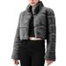 JDEFEG Petite Jackets Furry Sleeve Size Warm Jacket Fauxlong Plus Outerwear Short Coat Women Women s Coat Womens Jackets 3X Polyester Gy2 Xl