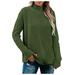 JDEFEG Petite Cardigan Coat Ladies Autumn and Winter Casual Solid Color Short Pullover Sweater Jacket Womens Green S