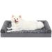 Orthopedic Dog Bed Medium Sized Dog - Pet Sofa Bed with Removable Washable Cover Waterproof Lining Nonskid Bottom Foam Dog Couch Bed with Sides Bolster Grey 35x22x6 Inch