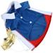 Pet Funny Dress up Supplies Santa Claus Costume Mrs Cloak Clothes Party Clothing