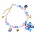 Pet Pearl Collar Accessory Necklace Beaded Necklaces Dog Clothing Items Plastic Iron