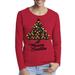 Awkward Styles Meowee Christmas Sweater Ugly Xmas Long Sleeve T-Shirt for Women Cat Tree