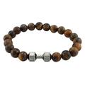 Stone Volcanic Rock Beads Metal Dumbbell Versatile Beads Bracelet Jewelry Men Fitness Watch Large Digital Watches for Men Prom Jewelry Countdown Timer Watch Gadget Watches for Men Watch with Stopwatch