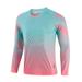 Doomiva Kids Boys Soccer Jersey Long Sleeve Padded Goalie T-shirt Football Training Top Shirts Mint Green&Pink 13-14