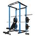 1000LB Capacity and Packages with Optional Basic Power Rack Weight Bench Barbell Set with Olympic Barbell DIY LAT Pull Down Pulley System for Garage & Home Gym - Package 0.8K (blue)