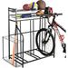 OUWI Garage Bike Rack Storage Organizer 3 Bike Floor Parking Stand for Garage Organizer Bicycle Storage Rack for Kids and Adults Bikes