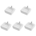 5 PCS Decor Models Miniature Ceramic Sink Decoration Dollhouse Furnishings Washbasin White Ceramics