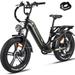 FREESKY Electric Bike for Adults 750W Brushless Motor 48V 20Ah Samsung Cells Battery Step-Thru up to 28+MPH & 90Miles Ebike Dual Hydralic Brakes 4.0Ã—20â€� Fat Tires Full Suspension Electric Bicycle