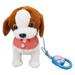 Interactive Plush Toy Electronic Pets Dog Toy Soft Plush Electronic Interactive Toy Walking Barking Singing Repeating Dog Toys Gifts with Remote Control Leash[Brown]