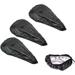 Pack of 3 waterproof saddles for bicycle saddles elastic protective seats black.