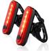 Rear Bike Tail Light 2 Pack Ultra Bright USB Rechargeable Bicycle Taillights Red High Intensity Led Accessories Fits On Any Bike or Helmet. Easy to Install for Cycling Safety Flashlight