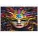 SKYSONIC 1000 Pieces Mardi Gras Carnival Mask Feathers Jigsaw Puzzle for Adults Teens Kids Fun Family Game for Holiday Toy Gift Home Decor