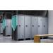 PEUKC Metal Storage Locker 50 Tall Locker Storage Cabinet for Employees 3-Tier Storage Cabinet Locker with Lock and Keys for School Gym Home Office Staff (Grey Assemble Required)