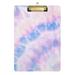 Rainbow Print Pink and Blue Clipboard Acrylic Clipboards Standard A4 Letter Size 12.5 X 9 with Retractable Hanging Tab Clip Board for Teacher Kids Students Office