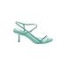 Tony Bianco Heels: Green Solid Shoes - Women's Size 8 - Open Toe