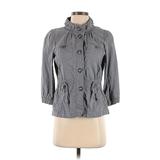 Ann Taylor LOFT Jacket: Short Gray Solid Jackets & Outerwear - Women's Size Small Petite