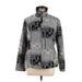 Susan Graver Jacket: Below Hip Gray Print Jackets & Outerwear - Women's Size 12 - Print Wash