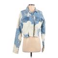 Wild Fable Denim Jacket: Short Blue Floral Jackets & Outerwear - Women's Size Small