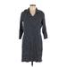 Lauren Jeans Co. Casual Dress: Black Stripes Dresses - Women's Size Large
