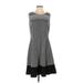 Le Lis Casual Dress - A-Line: Black Chevron/Herringbone Dresses - Women's Size Medium