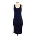 Venus Casual Dress - Midi Scoop Neck Sleeveless: Blue Solid Dresses - Women's Size Small