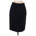 Yves Saint Laurent Rive Gauche Casual Skirt: Blue Solid Bottoms - Women's Size 42