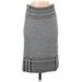 Tory Burch Casual Skirt: Gray Marled Bottoms - Women's Size Small