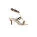 Taryn by Taryn Rose Heels: Gold Solid Shoes - Women's Size 6 1/2 - Open Toe