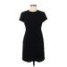 Ann Taylor Casual Dress - Sheath: Black Solid Dresses - Women's Size 6 Petite