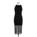Alexia Admor Casual Dress - Party Crew Neck Sleeveless: Black Print Dresses - New - Women's Size Medium