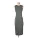 Athleta Casual Dress - Bodycon: Gray Solid Dresses - Women's Size X-Small Petite