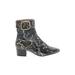 Coach Ankle Boots: Blue Snake Print Shoes - Women's Size 7 1/2 - Pointed Toe