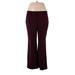 Ann Taylor LOFT Outlet Dress Pants - High Rise Boot Cut Trouser: Burgundy Bottoms - Women's Size 14 Petite