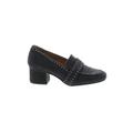 Franco Sarto Heels: Slip On Chunky Heel Casual Black Shoes - Women's Size 6 - Round Toe