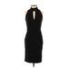 White House Black Market Casual Dress - Sheath Mock Sleeveless: Black Solid Dresses - Women's Size 00