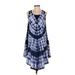 Riviera Sun Casual Dress: Blue Tie-dye Dresses - Women's Size Small