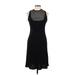 Gianni Versace Casual Dress - A-Line High Neck Sleeveless: Black Solid Dresses - Women's Size 44