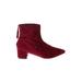 Just Fabulous Ankle Boots: Burgundy Shoes - Women's Size 8 1/2