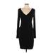 Theory Casual Dress - Sweater Dress: Black Dresses - Women's Size Large