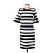 Lauren by Ralph Lauren Casual Dress - Shift: Black Stripes Dresses - Women's Size X-Small