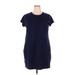 Gap Casual Dress - Shift: Blue Solid Dresses - Women's Size 2X-Large