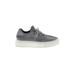 J/Slides Sneakers: Gray Print Shoes - Women's Size 7 1/2 - Almond Toe