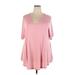 Lane Bryant Casual Dress - Mini: Pink Print Dresses - Women's Size 22 Plus