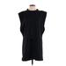 Nasty Gal Inc. Casual Dress - Mini Mock Sleeveless: Black Solid Dresses - Women's Size 4