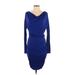 Athleta Casual Dress: Blue Solid Dresses - Women's Size X-Small