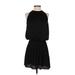 Do & Be Casual Dress - DropWaist: Black Solid Dresses - Women's Size Small