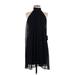 Express Casual Dress - Mini High Neck Sleeveless: Black Print Dresses - New - Women's Size Small
