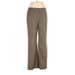 Jones New York Dress Pants - High Rise Boot Cut Trouser: Brown Bottoms - Women's Size 10