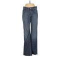 Dry Aged Denim Jeans - Mid/Reg Rise: Blue Bottoms - Women's Size 26 - Dark Wash